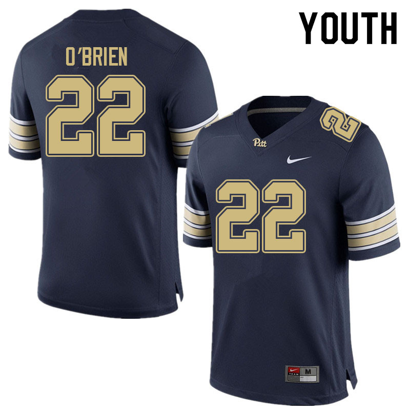 Youth #22 P.J. O'Brien Pitt Panthers College Football Jerseys Sale-Navy